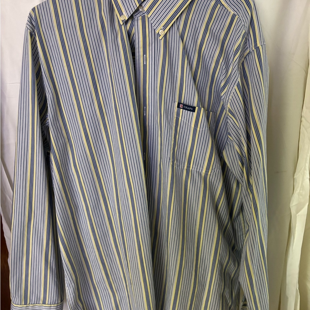 2 men’s long sleeve button dress shirts